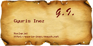 Gyuris Inez névjegykártya
